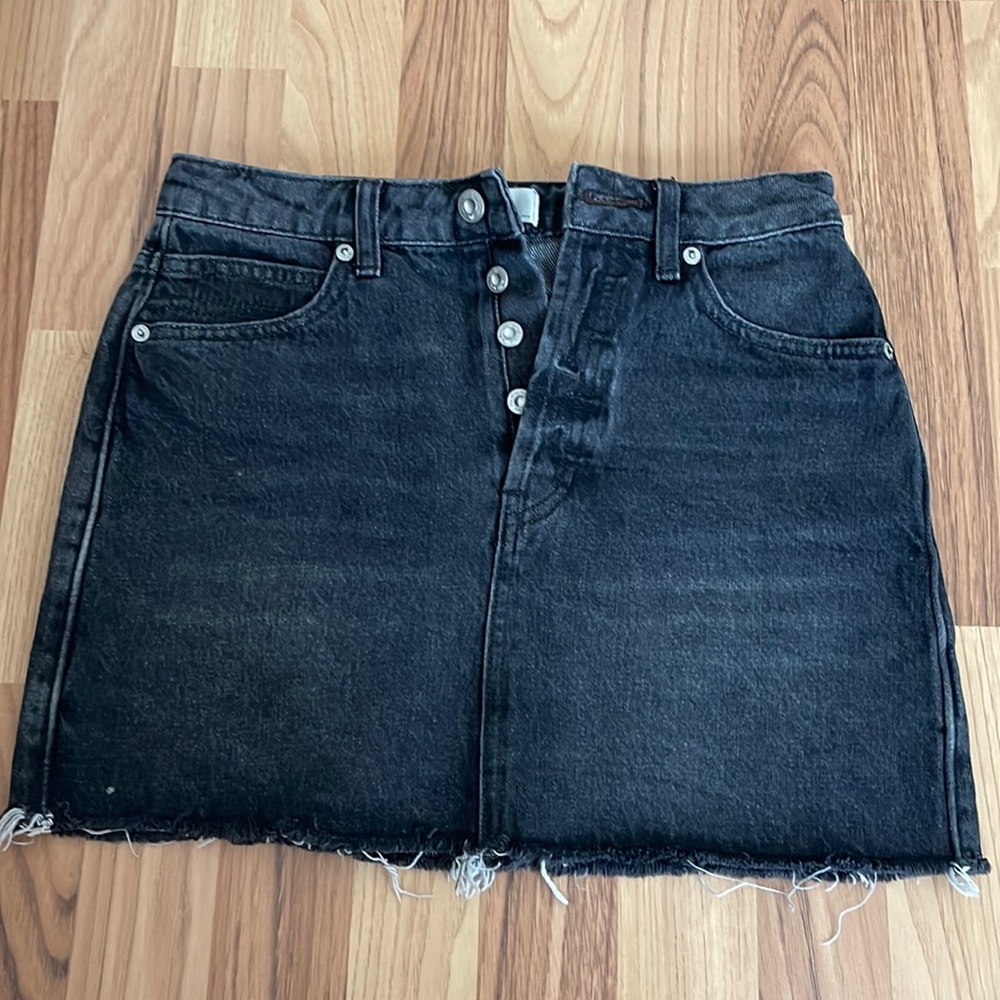 Free People Black Mini skirt